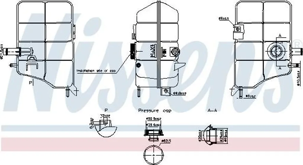 Stop fuites liquide de refroidissement Ranger - Vase Nissens OE 1722875