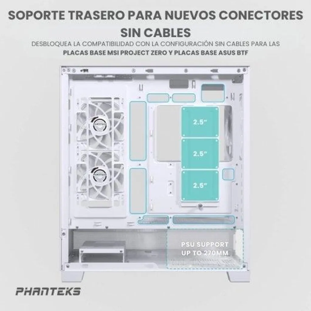 Boîtier D-RGB Phanteks XT View Blanc - Verre Trempé et Airflow Optimisé - 14
