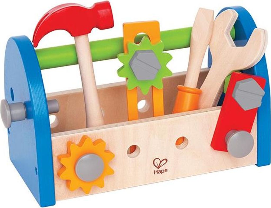 Hape Holz Werkzeugkasten Spielzeug - Fix-It Tool Box - Baukasten