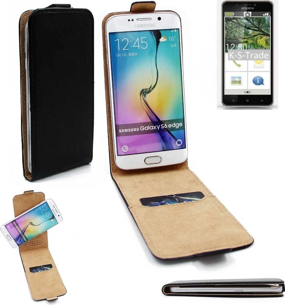 K-S-Trade Kompatibel mit Emporia SMART.2 Flipstyle Schutz Hülle 360° Smartphone Tasche, schwarz, Case Flip cover