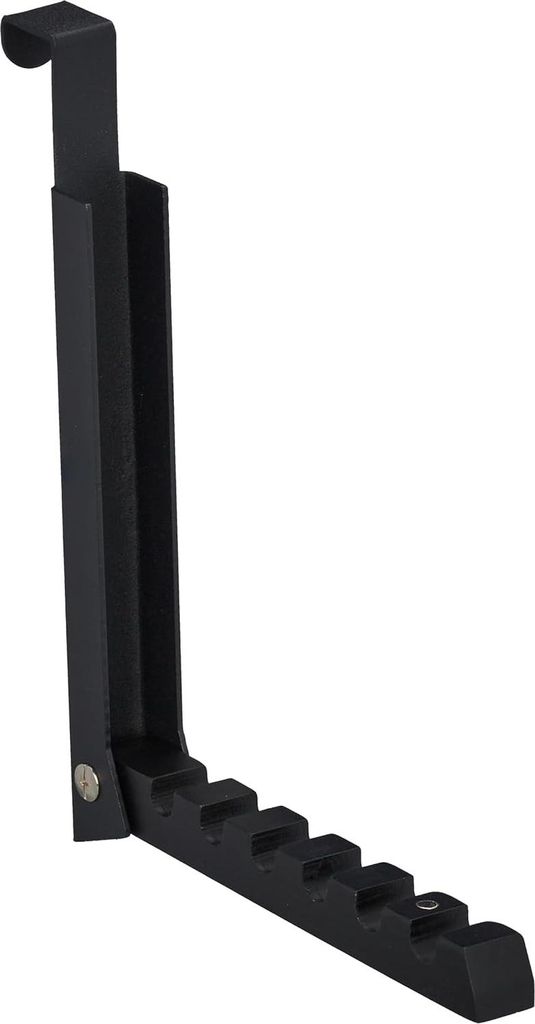 5x klappbarer Türhaken - Türkleiderständer - 6 Einkerbungen - Aufhängehaken Tür - Schwarz