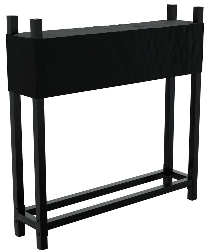 HAGO24 Feuerholzregal Stahl 113x115cm Anthrazit Holzlager Brennholzregal mit Abdeckplane UV-beständig Wasserabweisend Kaminholzregal Innen Außen ...