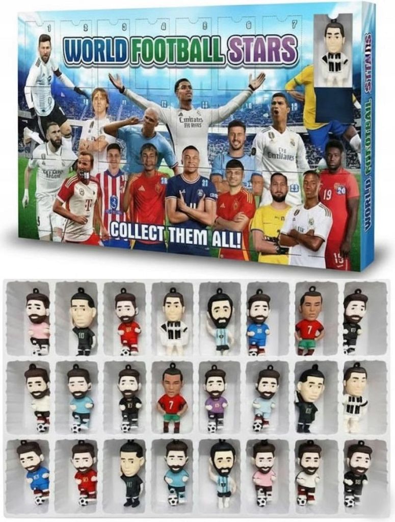 Adventní kalendář - World Football Stars - samé figurky. Obrázek produktu 