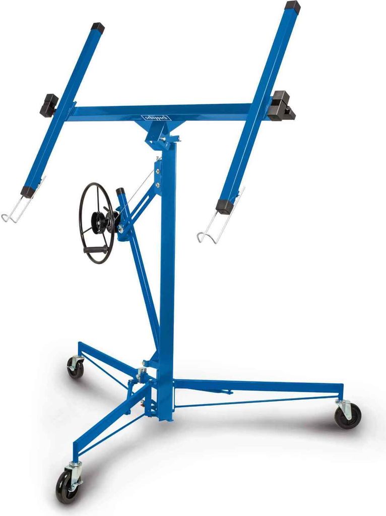 Scheppach Trockenbaulift TBL400 Plattenheber | max. Gewicht 68 kg | 1220mm bis 3350mm Hebebereich | 60° neigbar | max. Platten-Größe 1220mm x 48...