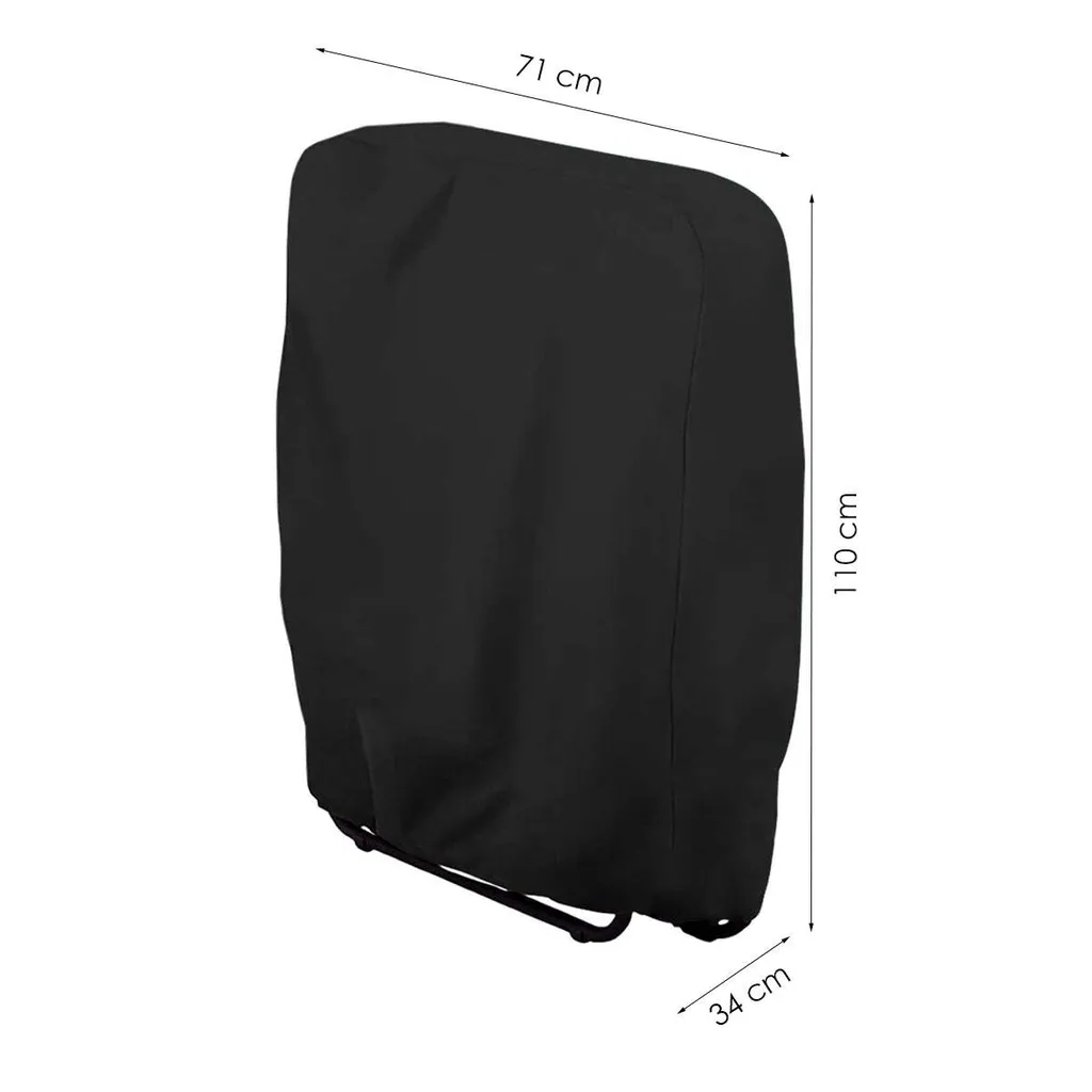 Protection de chaise extérieure noire 110x71cm - Set de 2 unités - 2