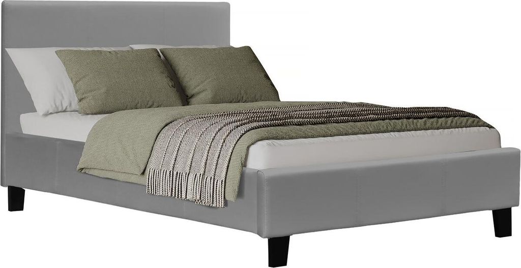 Letto "Lina"- 90 x 190 cm - Grigio chiaro Immagine del prodotto 