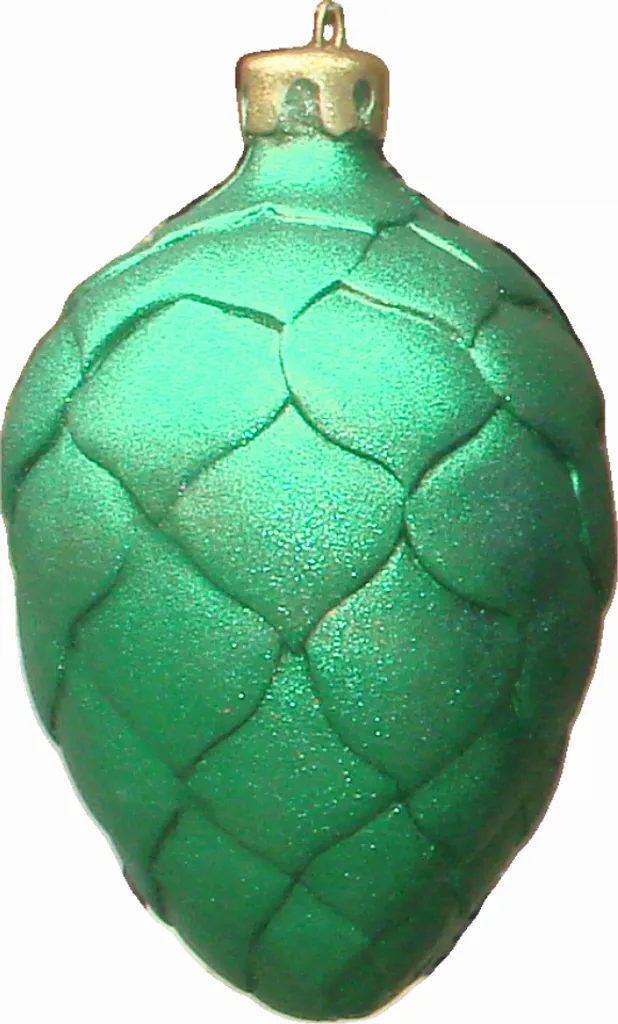 Pomme de pin de Noël en polyrésine verte 50cm - Modèle agrandi durable