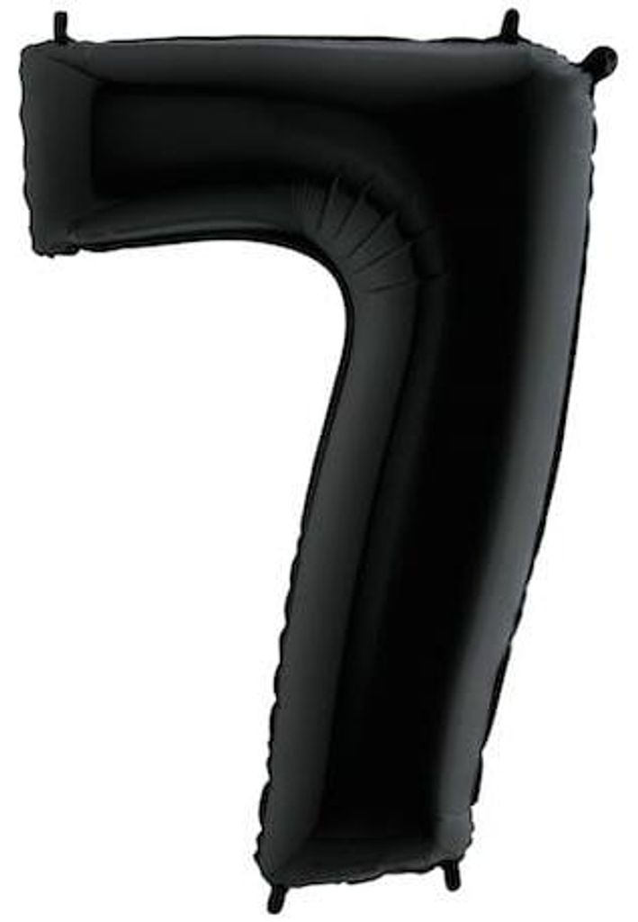 Pallone gonfiabile numero 7 nero 102 cm extra large Immagine del prodotto 