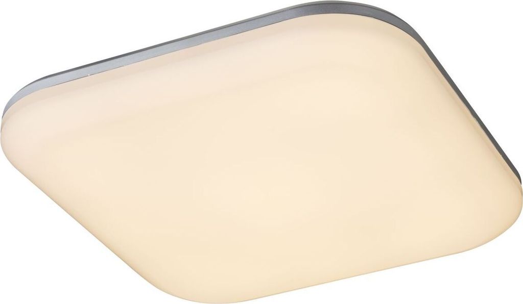 Globo Lighting Außenleuchte Kunststoff, Kunststoff, weiß, IP54, LxBxH: 330x330x56mm, inkl. LED 24W 230V, 3000lm Source, 1900lm Output, 3000K