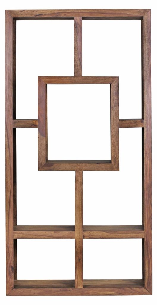 FineBuy Bücherregal Massiv-Holz Sheesham 90 x 180 cm Produktbild 