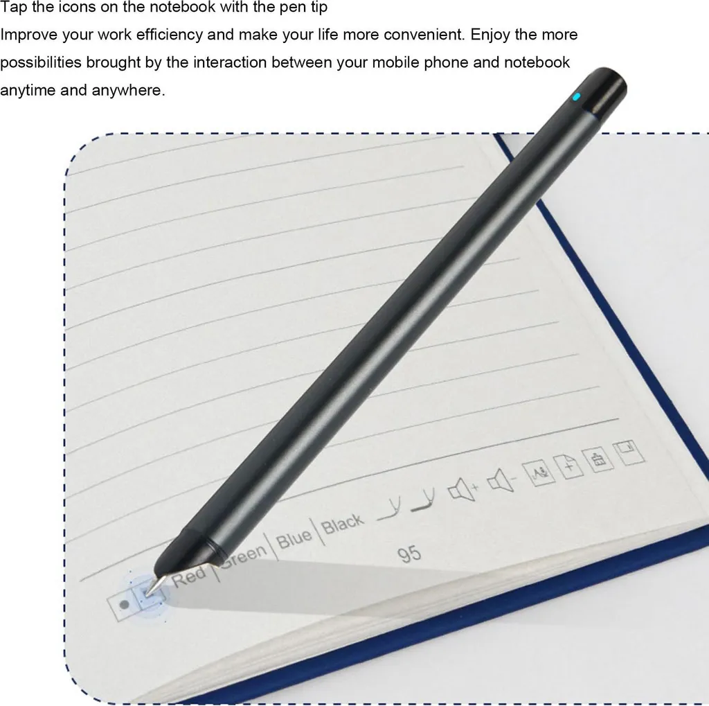 Smart Pen Set A5 Synchro Temps Réel : Carnet Numérique Lin Bleu