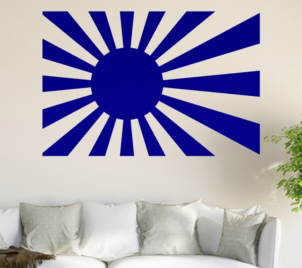 Japan Flagge Wandtattoo in 6 Größen - Wandaufkleber Wall Sticker - Dekoration, Küche, Wohnzimmer, Schlafzimmer, Badezimmer