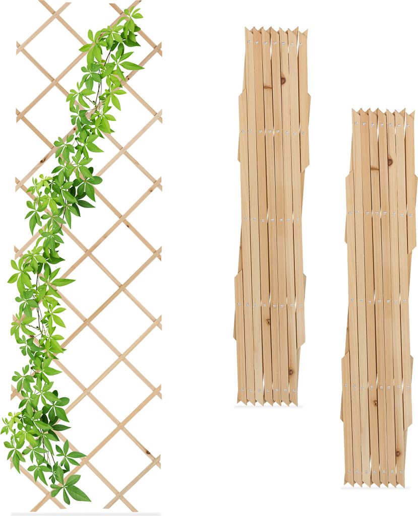 Relaxdays Rozťahovateľná mreža na popínavé rastliny, sada 3 Obrázok produktu 