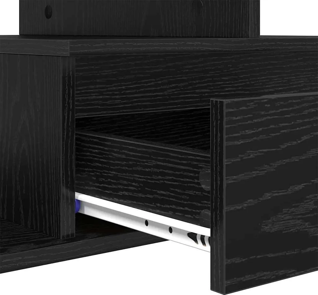 vidaXL Tavolino Nero 50x46x35 cm in Legno Multistrato