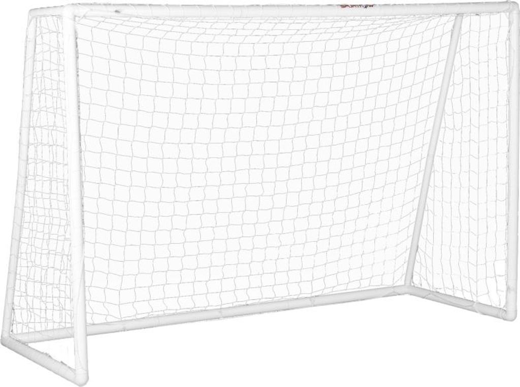 Fortuna Lai Fußballtor, robustes Netz, Kunststoff-Rahmen, Heringe, 300L x 120B x 200H cm, Weiß