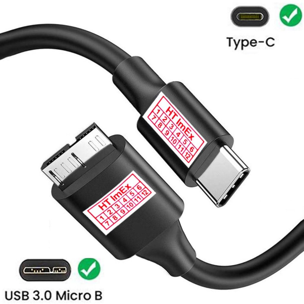 USB C auf Micro-B Datenkabel kabel kompatibel für Western Digital WD Elements SE