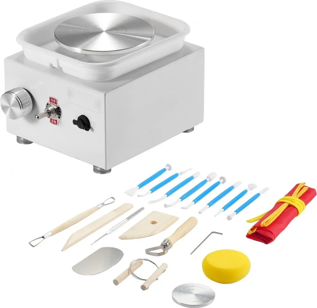 Mini tour de potier électrique blanc 320 tr/min pour céramique DIY