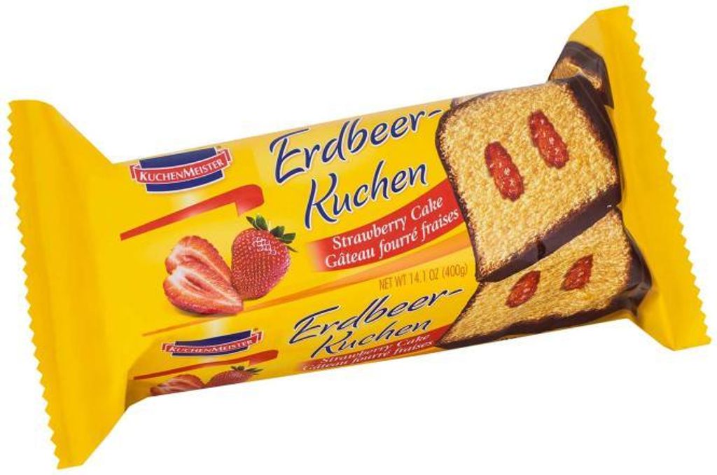 KuchenMeister Erdbeer Kuchen mit kakaohaltiger Fettglasur Produktbild 