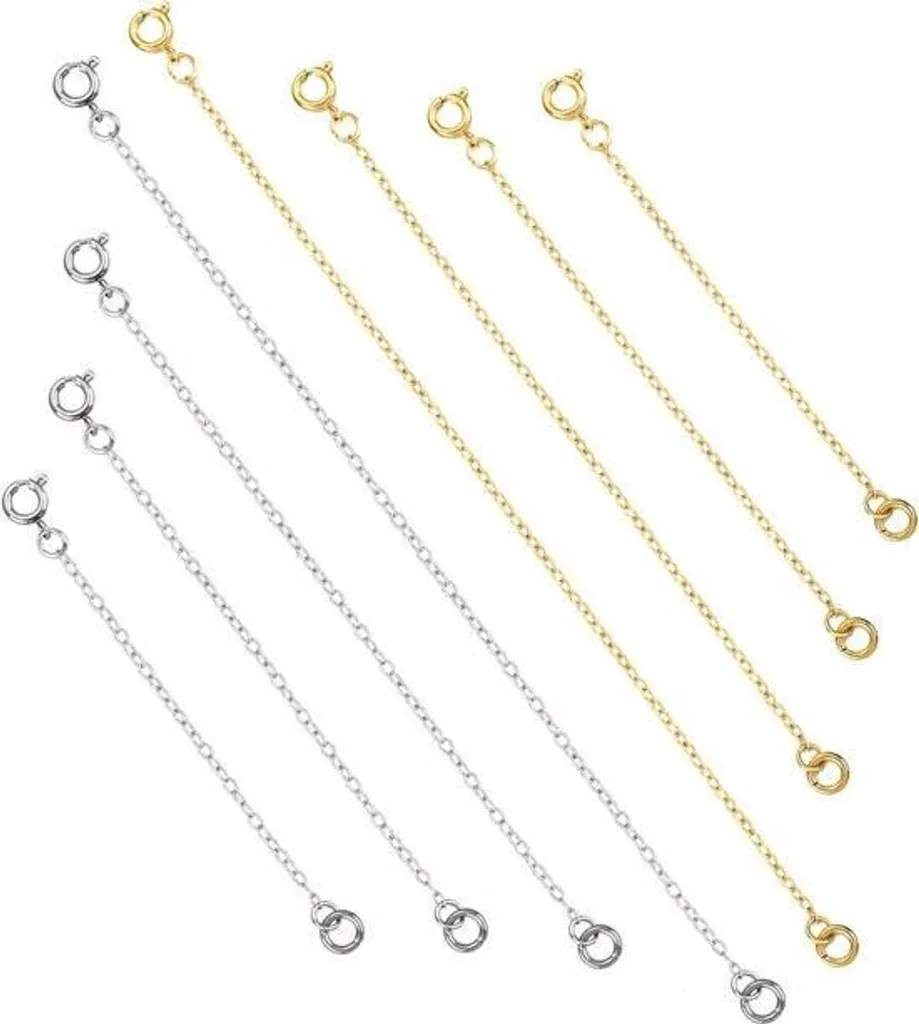 Extension bracelet et collier pour création bijoux acier inoxydable 8pcs