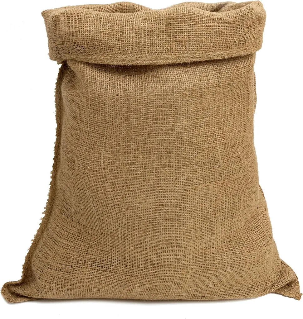 Grand Sac en Jute 80 x 50 cm Fabriqué en Italie - Tissu Naturel Robuste