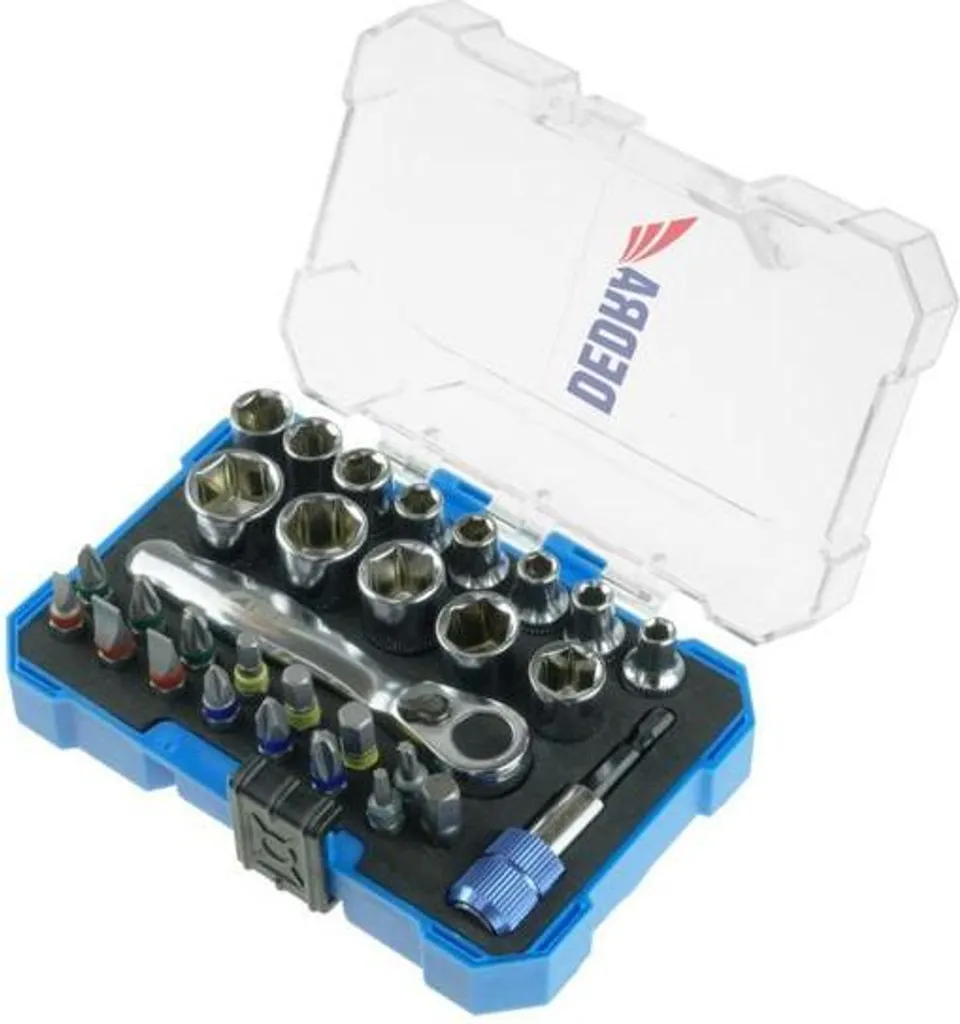 Jeu d'embouts de vissage Dedra 18A11S030 30pcs avec douilles et coffret