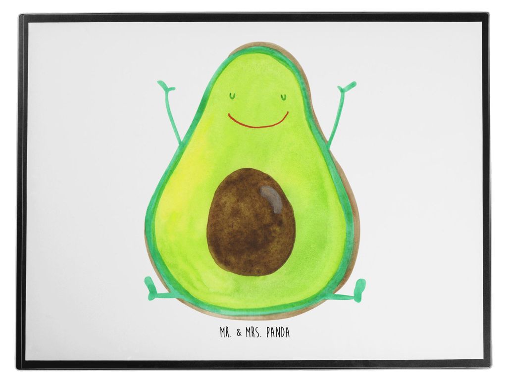 Mr. & Mrs. Panda schreibtischunterlage Avocado Glücklich - Weiß - Geschenk, Freude, Frucht, Schreibunterlage, bastelunterlagen, schreibtischunter...