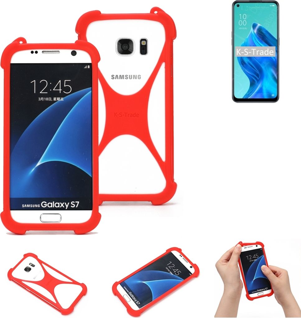 K-S-Trade Handy-Hülle kompatibel mit Oppo Reno5 A 5G Schutz-Hülle Bumper Silikon Schutz Hülle Cover Case Silikoncase Silikonbumper TPU Softcase