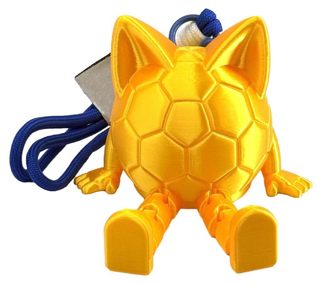 Fußballfigur mit beweglichen Beinen und Ohren, 3D-gedrucktes Sportball-Schreibtischspielzeug mit Trageband, Sammlerstück und Geschenk für Sportf...