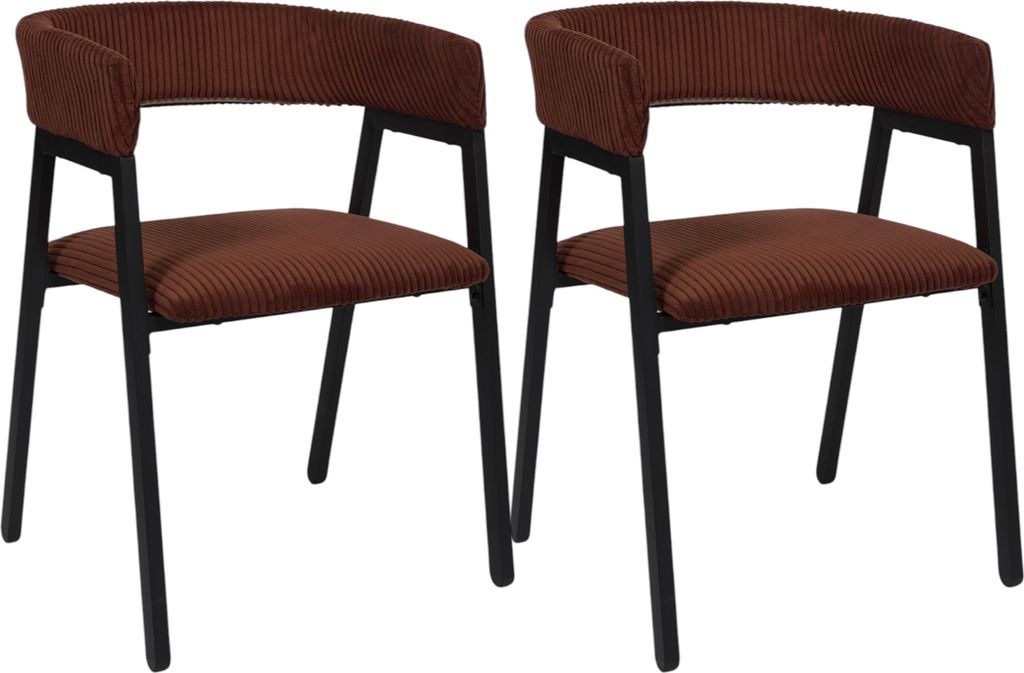 Fauteuil Design Cotele Scott Terracotta - Lot De 2 Image du produit 