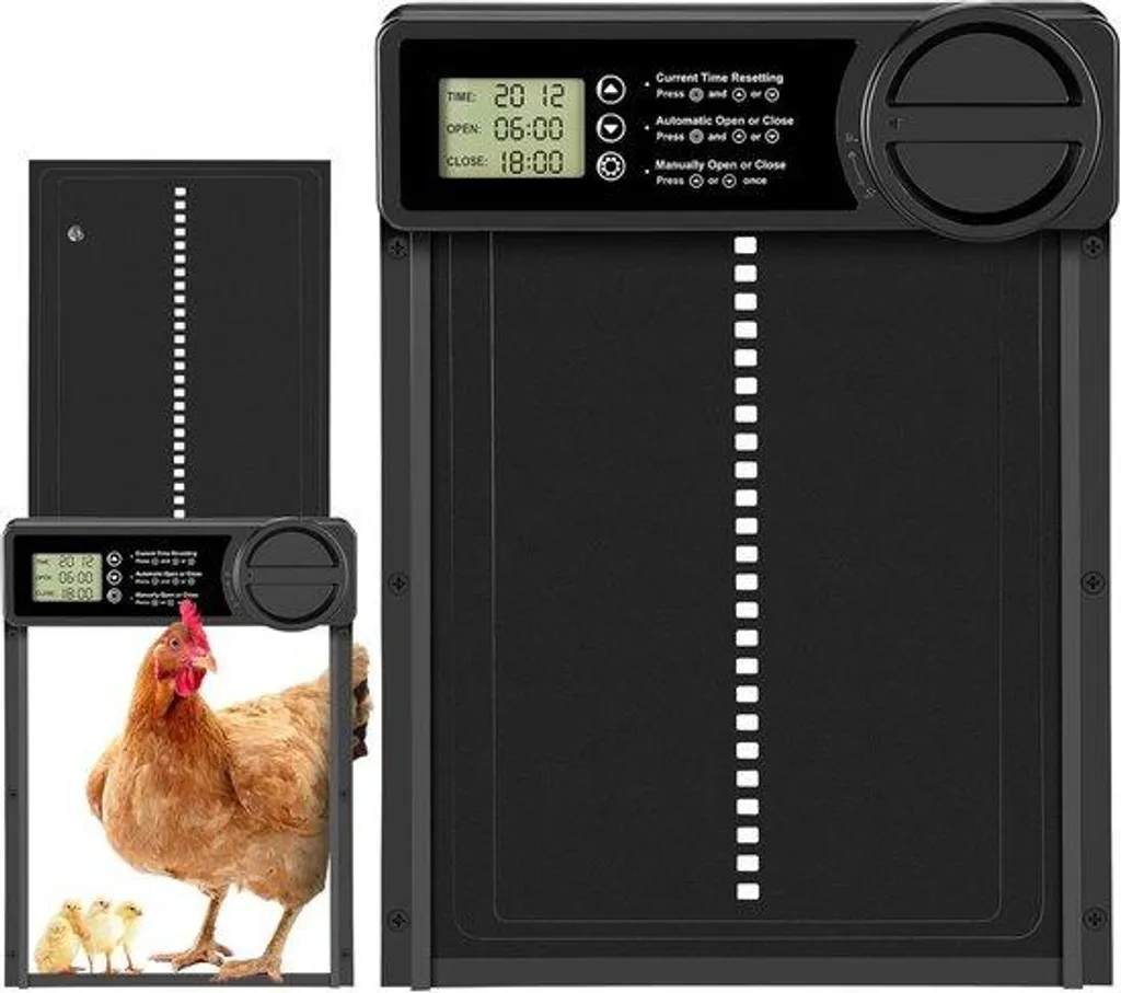 Poulailler automatique anti-écrasement IP45 alu avec minuterie