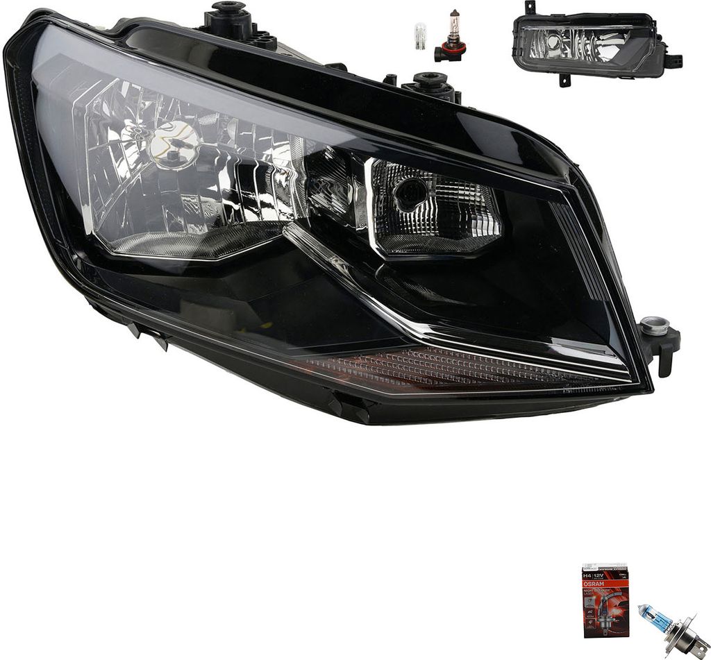 Johns, Scheinwerfer + Osram Night Breaker Laser passend für VW Caddy IV SA 05/15- H4 R 2K1941016 2K5941662 2K5941662A