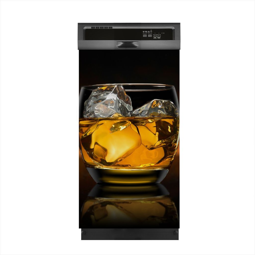 Magnete Dekorative 45x80 cm Küche Magnetmatte Spülmaschine - Whisky Glas