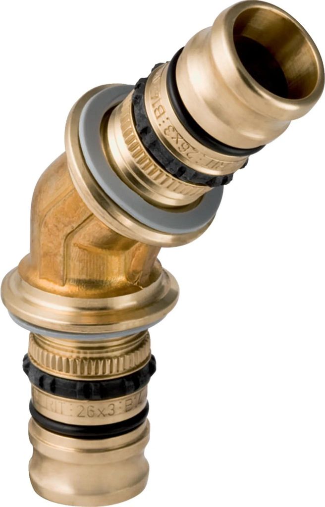 Geberit GE Mepla, Winkel, Messing, 45°, d26mm, 1 Stk.