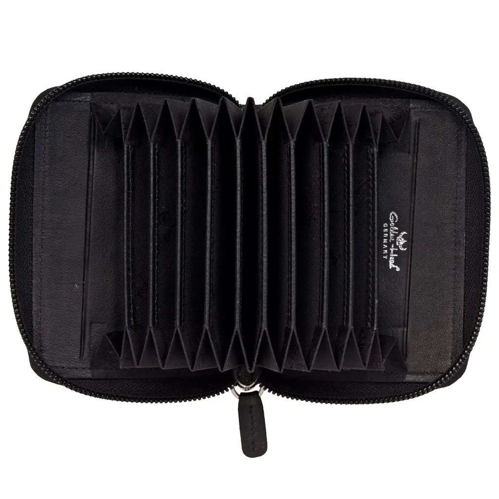 Petit Étui de Poche pour Cartes Bancaires en Cuir Noir Sécurisé RFID - 6