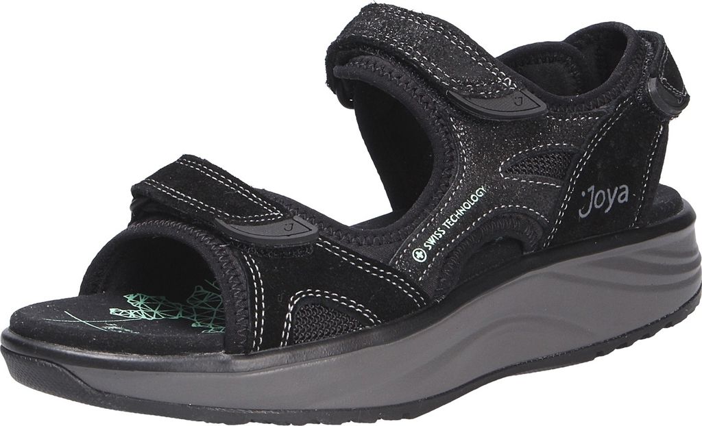 Joya Komodo Black Sandale, Velour Leather/ Textile,  Produktbild 