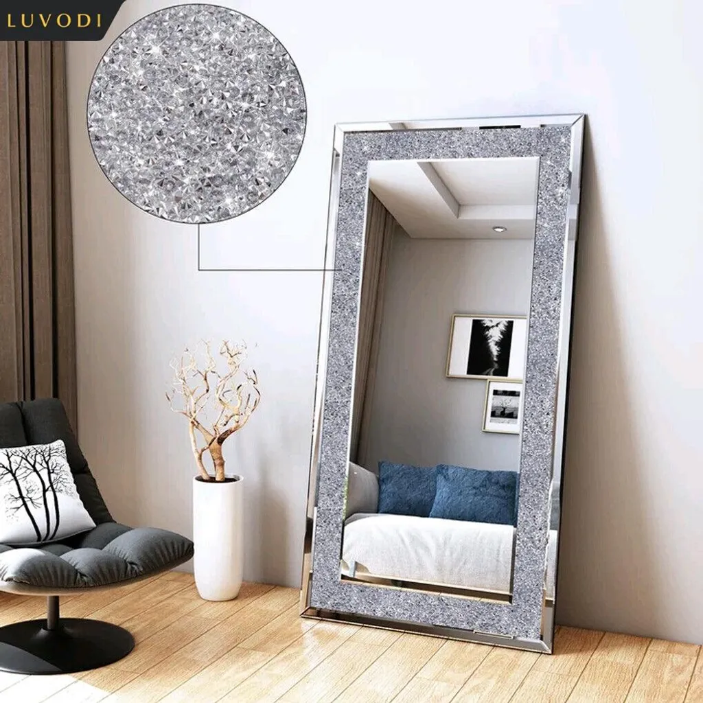 Miroir de coiffeuse professionnel cristal 120x60cm pour dressing et soin