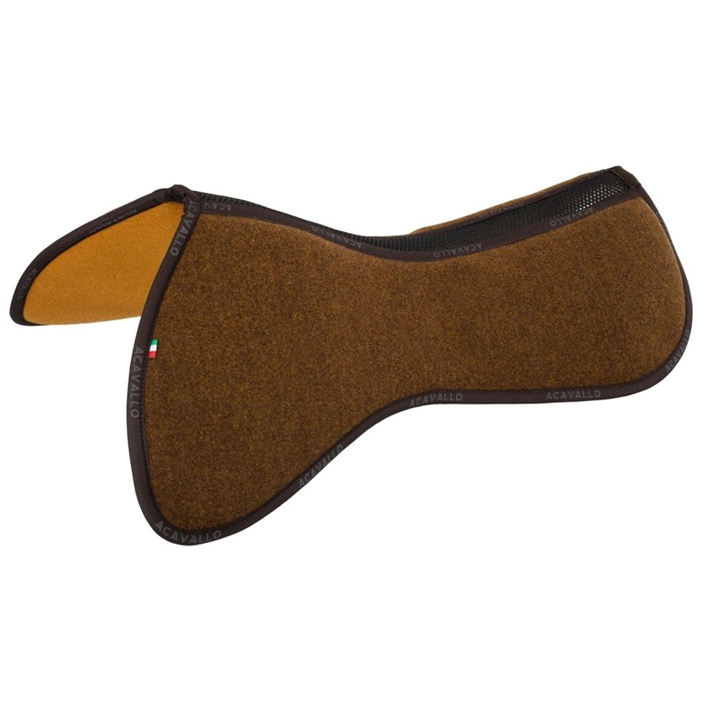 Acavallo Spine free Memory Foam Half Pad Doube Felt, Farbe:Brown/Mustard, Größe:M