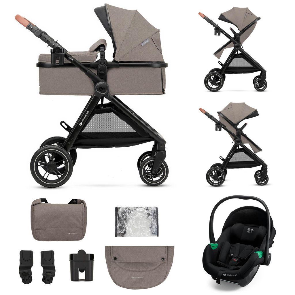 KINDERKRAFT Combinatie kinderwagen 3-in-1 Esme Pro, Productafbeelding  AI-gegenereerde afbeelding