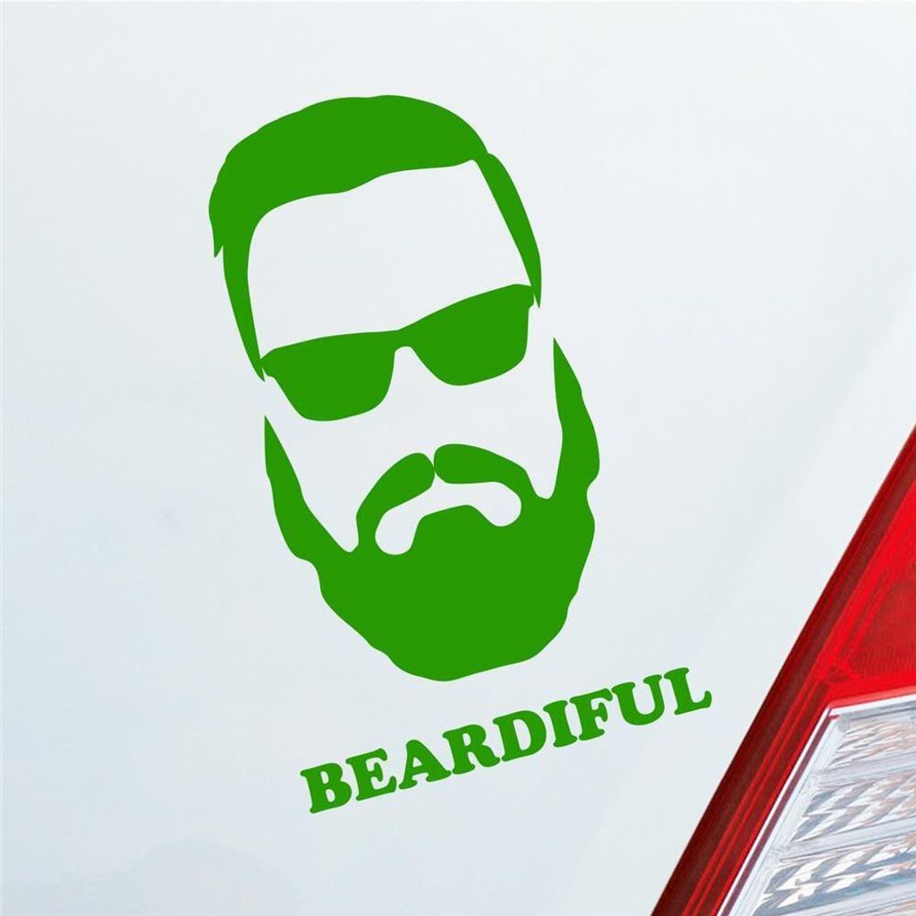 Auto Aufkleber Beardiful Beard Bart Schön Cool Sexy Car Produktbild 