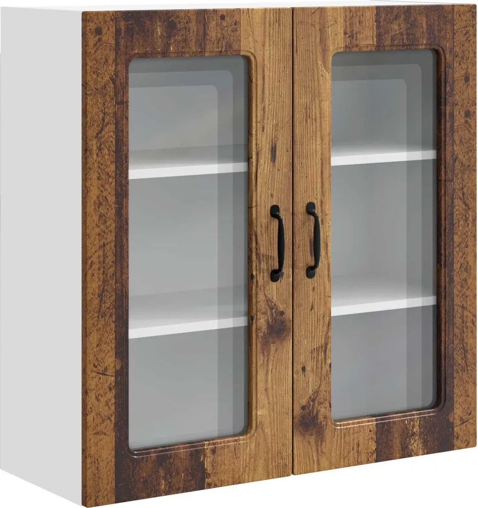 Mobiletto Salvaspazio Kalmar 80x80 cm - Legno Vecchio per Cucina Ordinata