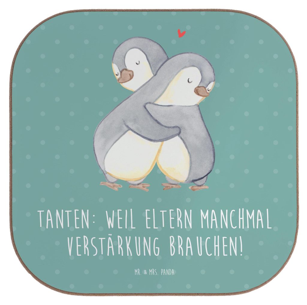Mr. & Mrs. Panda Tassen Untersetzer Liebe Tanten - Meeresbrise - Geschenk, Tischuntersetzer, Spaß, Unterstützung, handgemacht, Geburtstage, Beche...