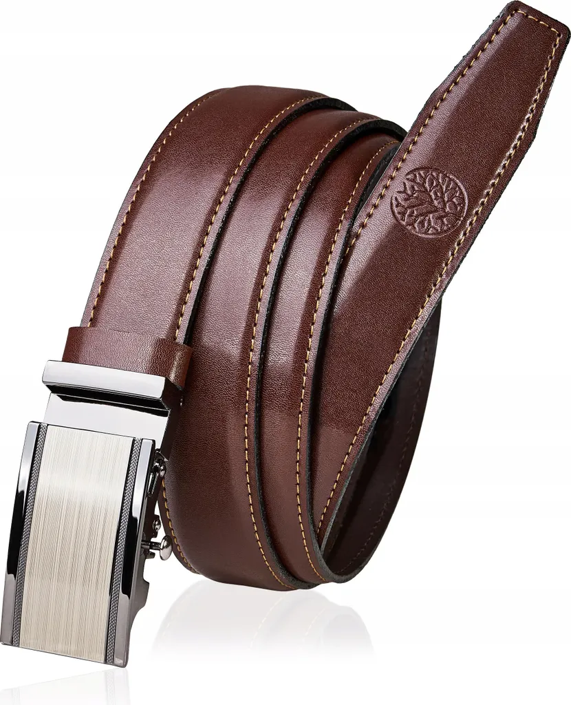 Cintura Betlewski Automatica Marrone 120cm - Pelle di Bufalo Vera