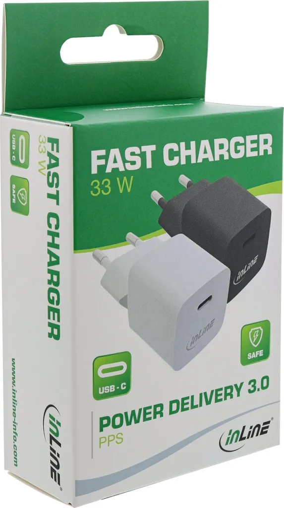 Chargeur USB-C 33W GaN InLine - Adaptateur Secteur Rapide pour Mobile