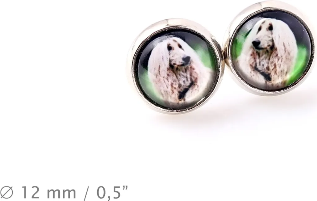 Levriero afgano, Afghano - Gioielli con la tua foto - Scatola, collana e set di orecchini, prodotti personalizzati del marchio Art-Dog.