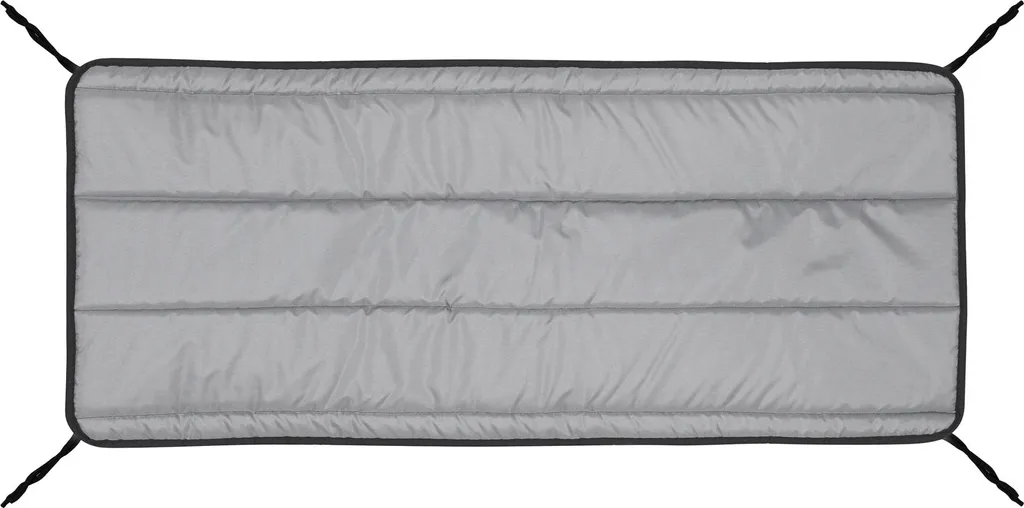 Coussin de banquette matelassé gris foncé 150x50 cm mousse haute densité
