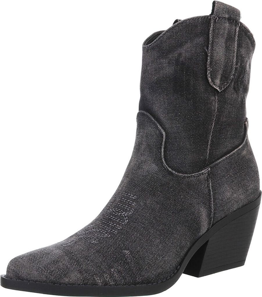 Ital-Design Damen Stiefeletten Denimoptik Western- & Bikerboots 88843797 Schwarz Gr. 37