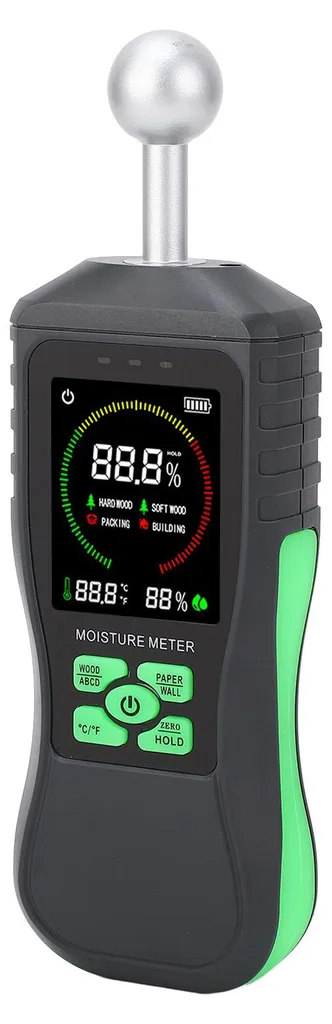 Détecteur d'humidité à écran LCD couleur et alarme sonore intégrée