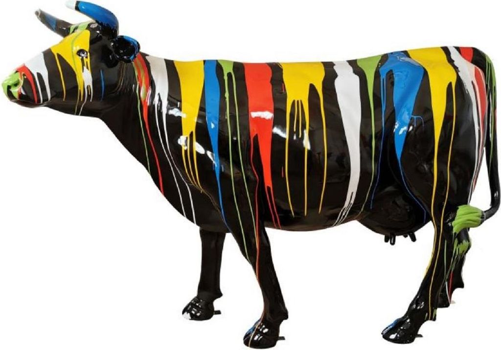 Lebensgroße XXL Luxus Designer Garten Terrassen Deko Skulptur Figur Kuh Life Size XXL Luxury Designer Garden Terrace Decorative Sculpture Figure Cow