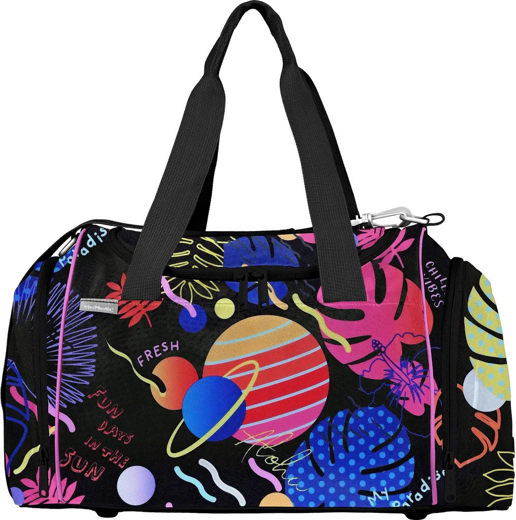 Sac de Sport Compact McNeill Fit S Stitch Black Motif Coloré Brodé