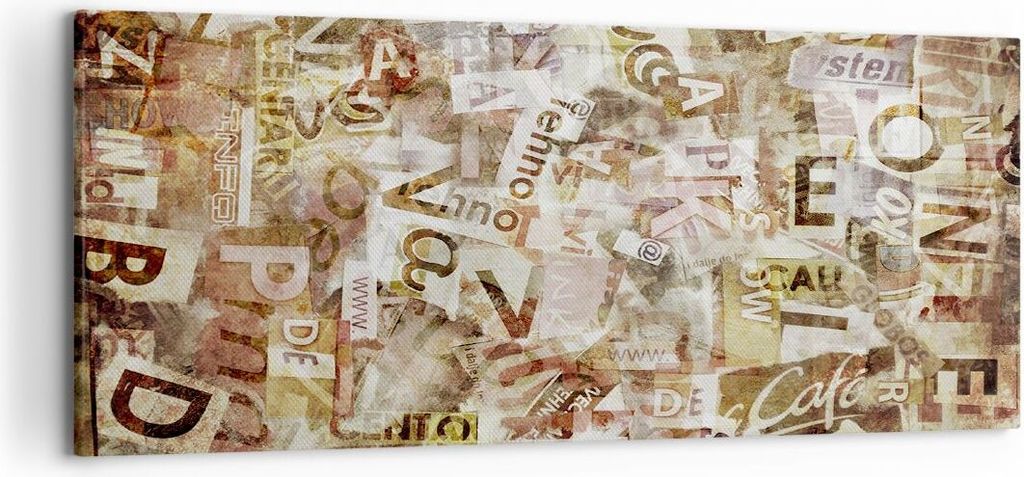 Bild auf Leinwand - Leinwandbild - Graffiti modern - 120x50cm - Wand Bild - Wanddeko - Wandbilder - Leinwanddruck - Bilder - Kunstdruck - Wanddekor...